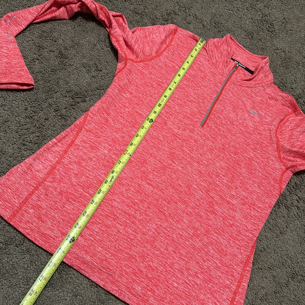 Like New-Worn 1x-Wmns Nike 1/4 Zip DriFit Top-Sz M-Orange Coral Color- - Picture 11 of 15